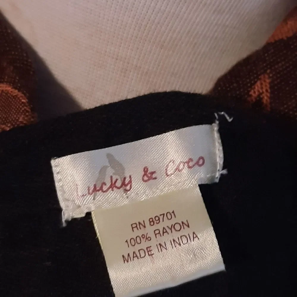 Lucky & COCO Butterfly Scarf Shawl Wrap Neckwarmer Fringe trim